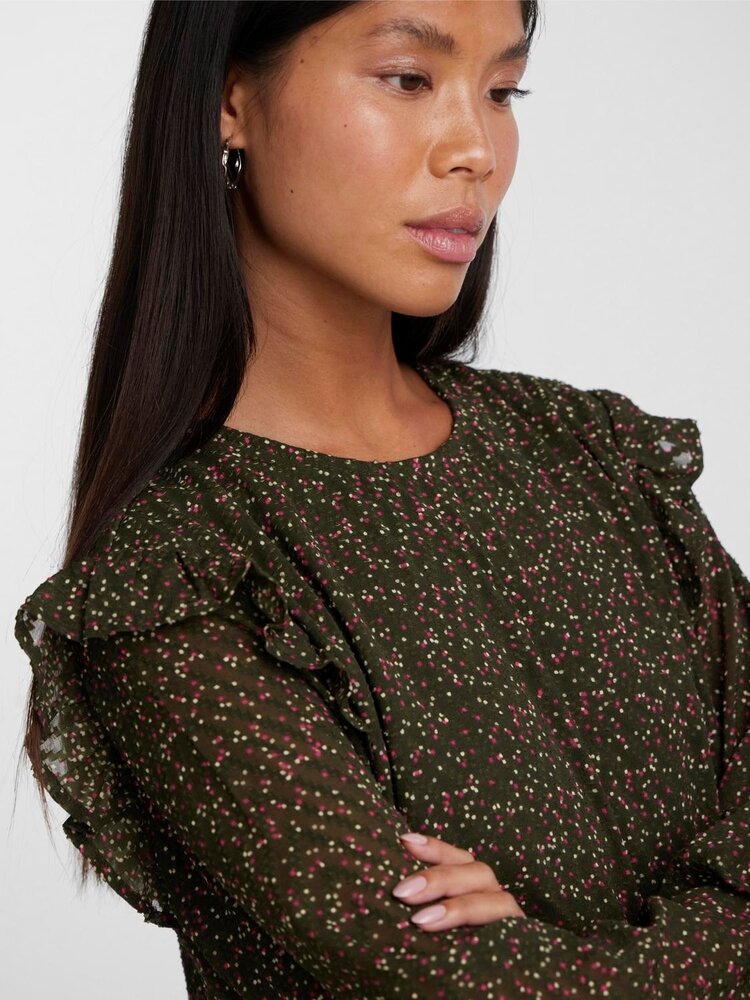 Pieces Pieces | Top Felita donker grijs