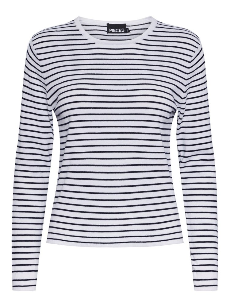Pieces Pieces | Sonja trui gestreept blauw/wit NOOS