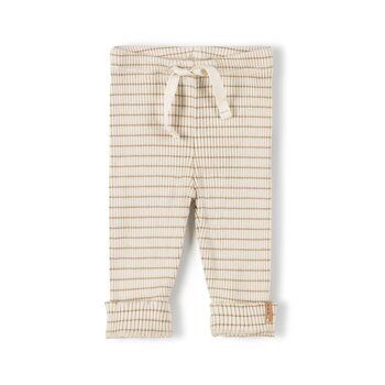 Nixnut Nixnut | Newborn rib legging Biscuit Stripe