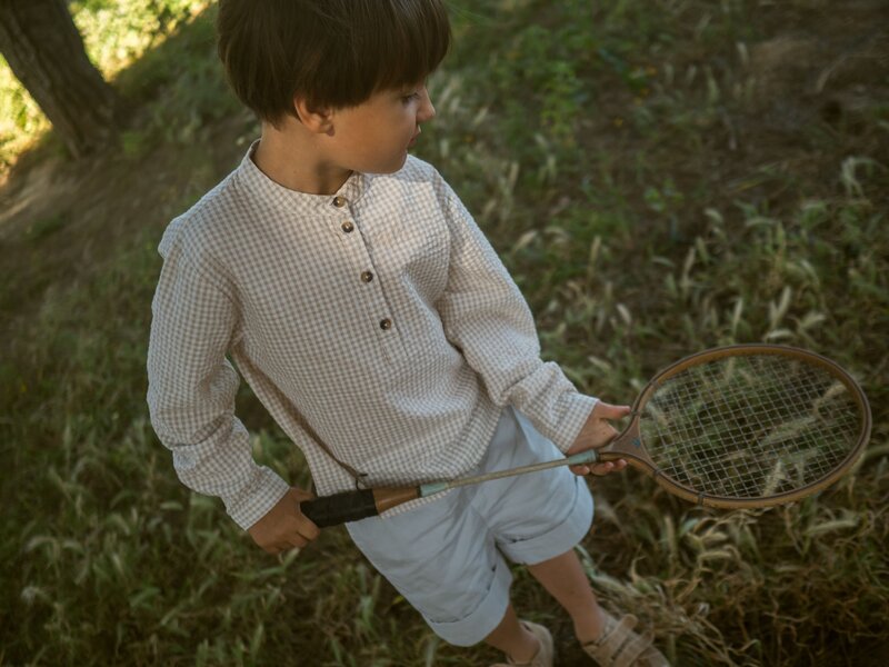 MarMar MarMar | Longsleeve tokyo Grey Sand Gingham