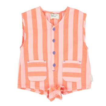 Piupiuchick Piupiuchick | Jumpsuit orange pink stripes