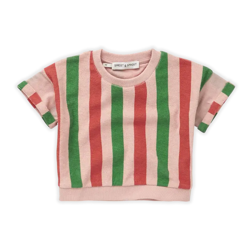 Sproet&Sprout Sproet & Sprout | Top stripe coral