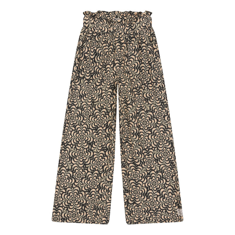 Daily7 Daily7 | Wide Flower Paperbag Pants camel sand