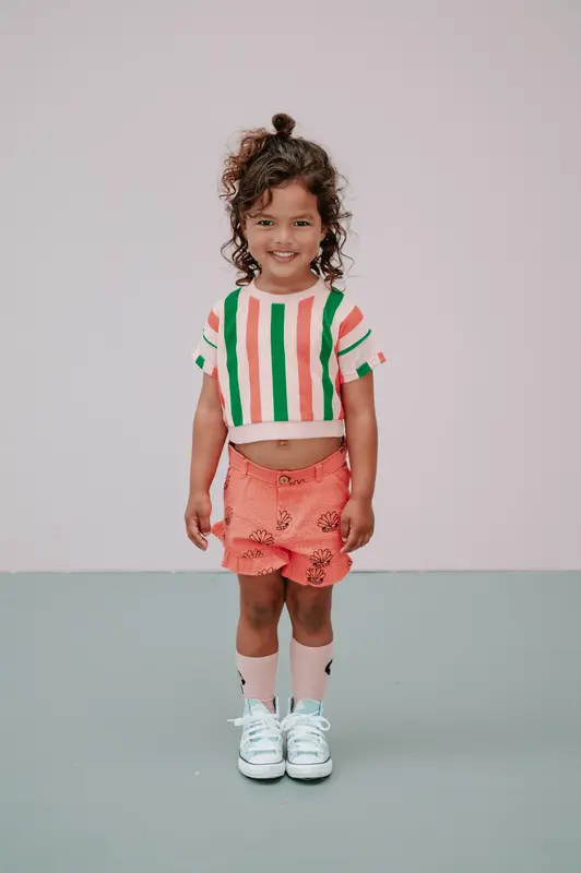 Sproet&Sprout Sproet & Sprout | Top stripe coral