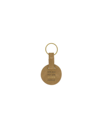 Zusss Zusss | Ronde sleutelhanger gouden randje