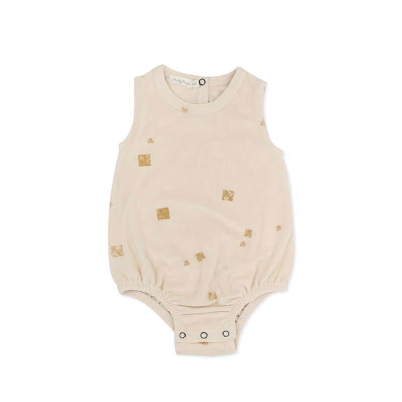 Phil&Phae Phil&Phae | Romper frotté geel golden kelp