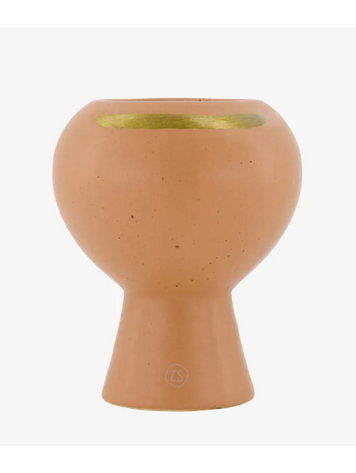 Zusss Zusss | Geurkaars met gouden streep poederroze