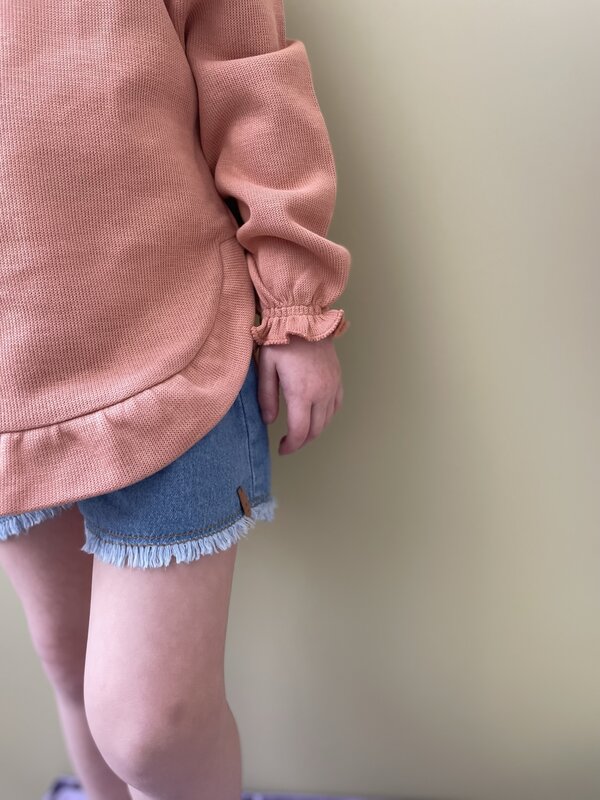 Nixnut Nixnut | Sweater ruffled peach