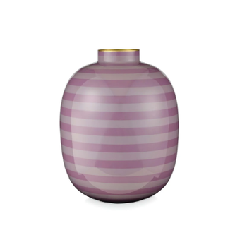 Pip Home Pip Home | Vaas strepen lilac 32cm