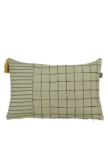 Stijl28 | Kussen vierkant groen 55x35x10cm