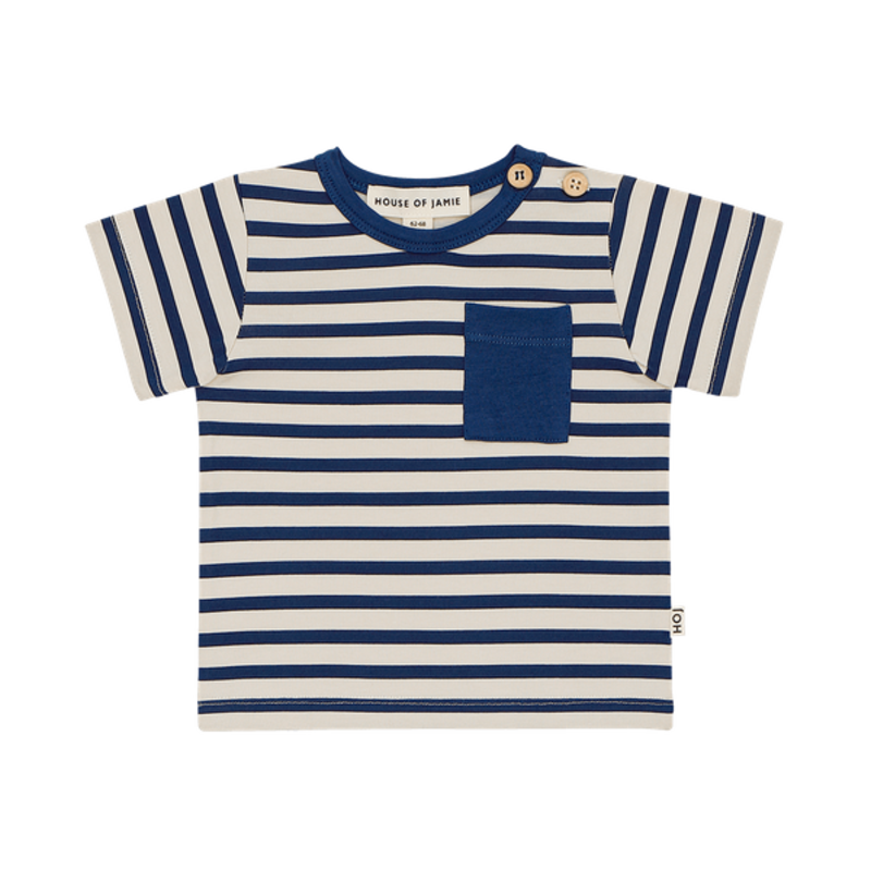 House of Jamie House of Jamie | Shirtje pocket deep blue lines