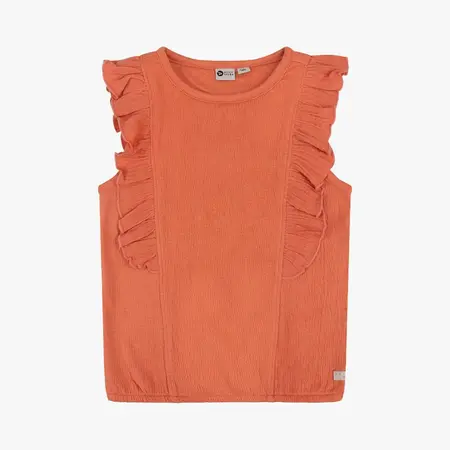 Daily7 Daily7 | Top Organic Singlet Ruffle Structure  Peach