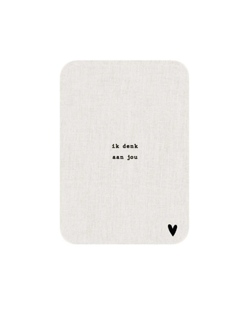Zusss Zusss | Kaart denk aan jou linnen ronde hoeken
