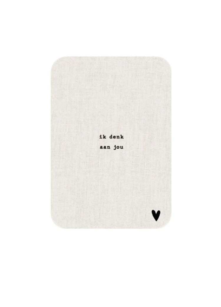 Zusss Zusss | Kaart denk aan jou linnen ronde hoeken