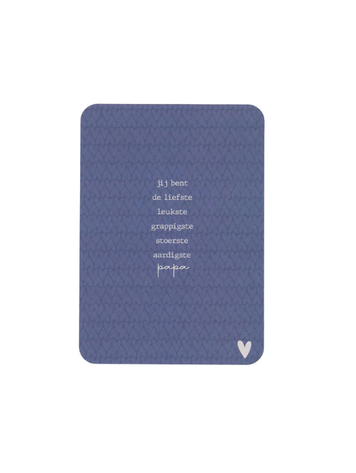 Zusss Zusss | Kaart liefste papa blauw ronde hoeken