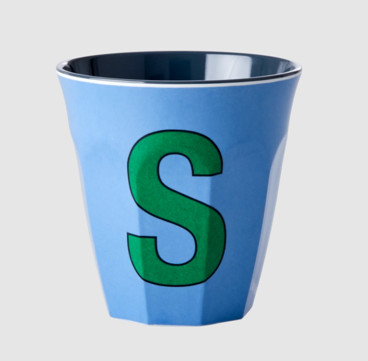 Rice Rice | Mok melamine stoffig blauw S