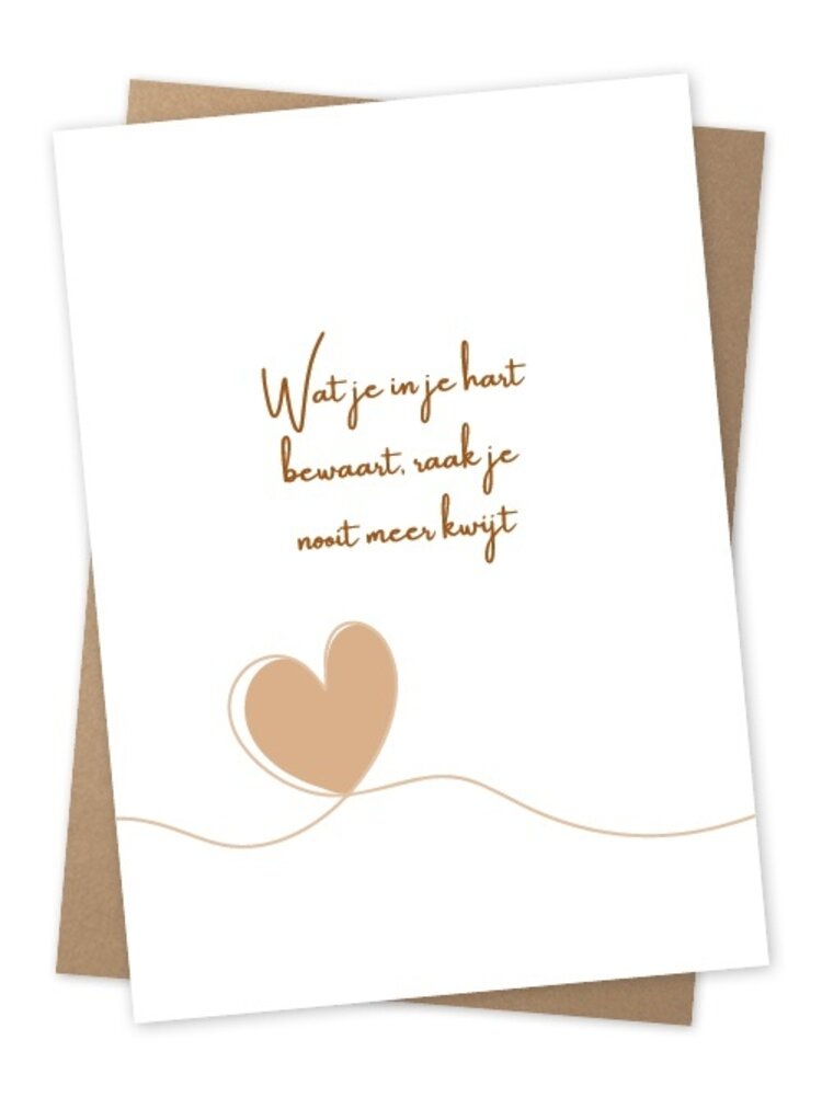 Jots Jots | Wenskaart wat in je hart bewaart