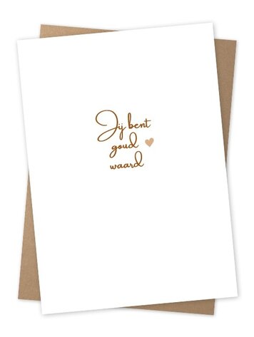 Jots Jots | Wenskaart jij bent goud waard