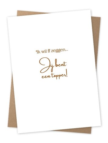 Jots Jots | Wenskaart jij bent een topper