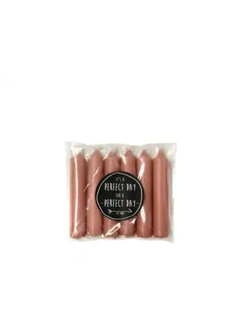 Rustik Lys Rustiklys | Korte dinerkaarsjes Brique (6st)