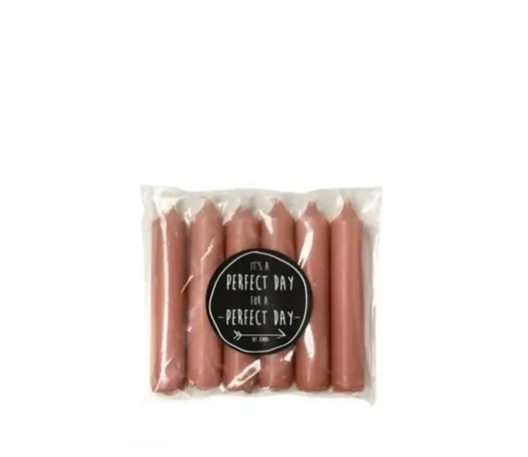 Rustik Lys Rustiklys | Korte dinerkaarsjes Brique (6st)