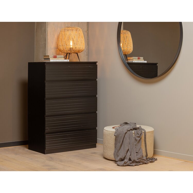 WOOOD. Woood | Doutzen spiegel zwart Ø115CM