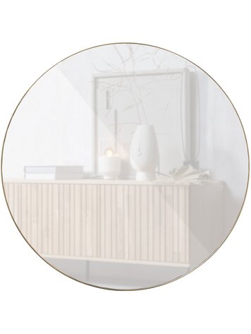 WOOOD. Woood | Doutzen spiegel goud Ø115CM
