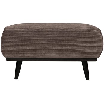Be Pure Home BePureHome | Statement hocker brede platte rib taupe