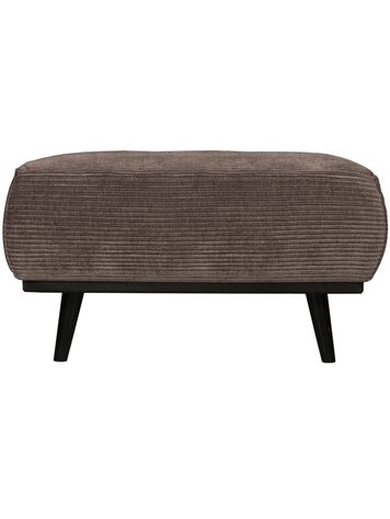 WOOOD BePureHome | Hocker Statement platte brede rib taupe
