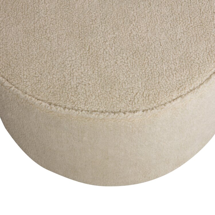WOOOD. Woood | Sara poef laag teddy offwhite 36xØ60cm