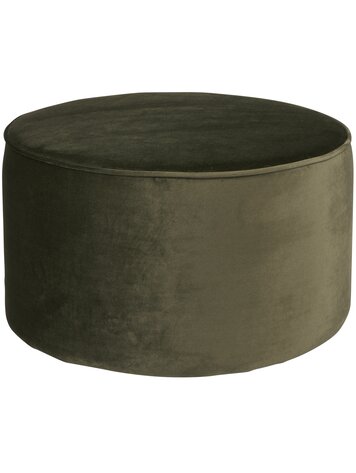 WOOOD. Woood | Sara poef laag warm groen 36xØ60cm