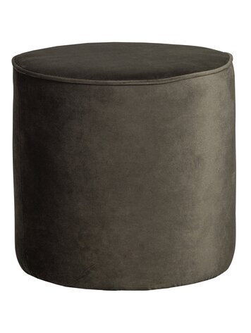 WOOOD. Woood | Sara poef hoog warm groen 46xØ46cm