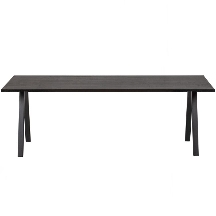 WOOOD. Woood | Tablo tafel eiken zwart 200 cm met 2-standen poot