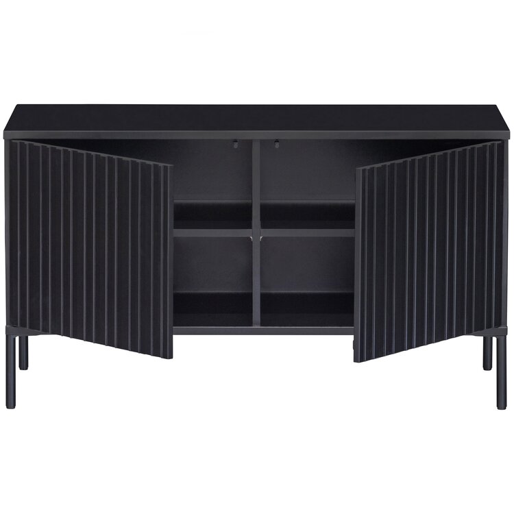 WOOOD. Woood | New Gravure tv meubel 100 cm zwart