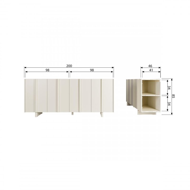 Woood Woood | Dressoir Basu grenen dust