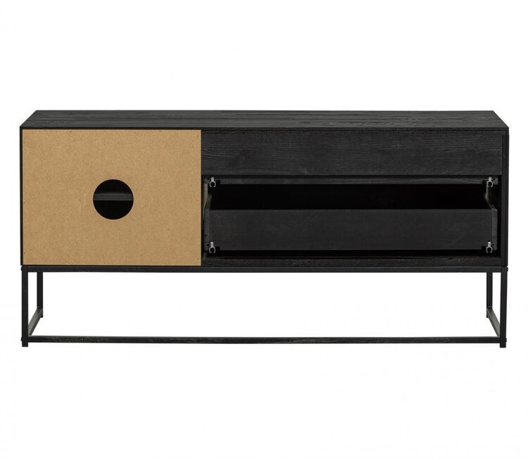 WOOOD. Woood | TV meubel Silas zwart 120cm