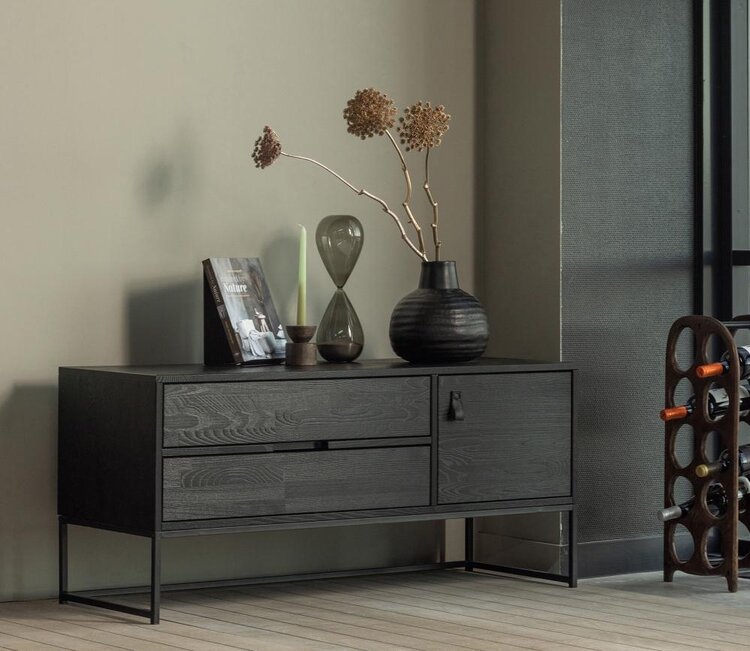 WOOOD. Woood | TV meubel Silas zwart 120cm