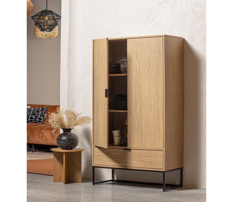 WOOOD. Woood | 2-deurs kast Silas eiken decor