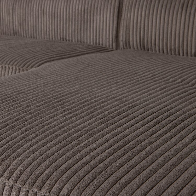 WOOOD. Woood | Bean hoekbank rechts grove ribstof mud