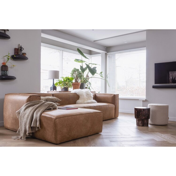 WOOOD. Woood | Bean hoekbank rechts cognac