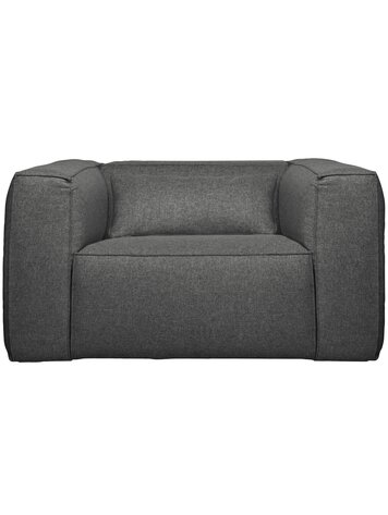 WOOOD. Woood | Bean fauteuil incl. kussen middengrijs gemeleerd