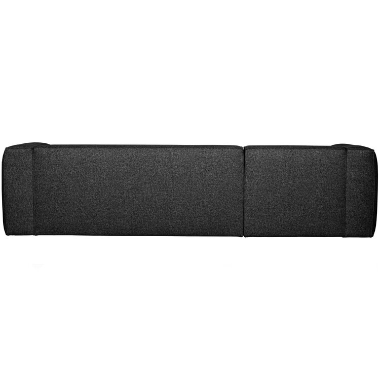 WOOOD. Woood | Bean hoekbank links incl. kussens donkergrijs gemeleerd