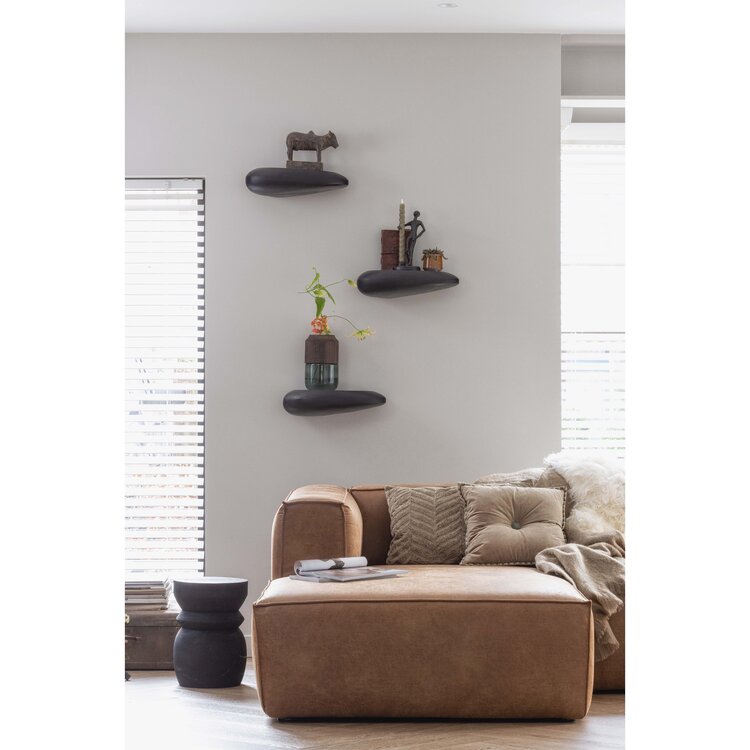 WOOOD. Woood | Bean hoekbank links cognac