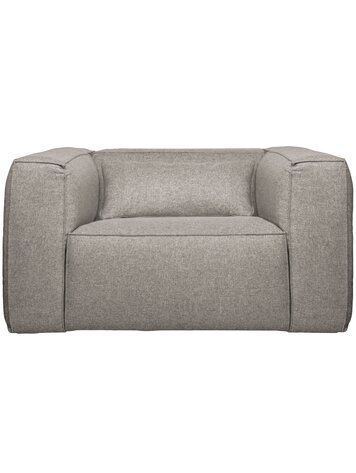 WOOOD. Woood |Bean fauteuil incl. kussen lichtgrijs gemeleerd