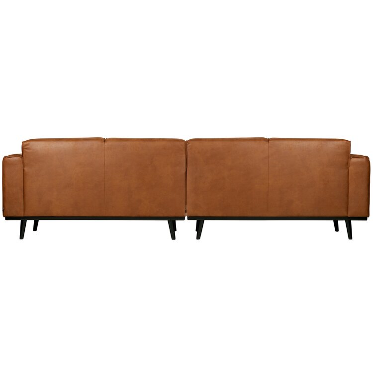 WOOOD BePureHome | 4-zits bank Statement lederlook cognac 280cm