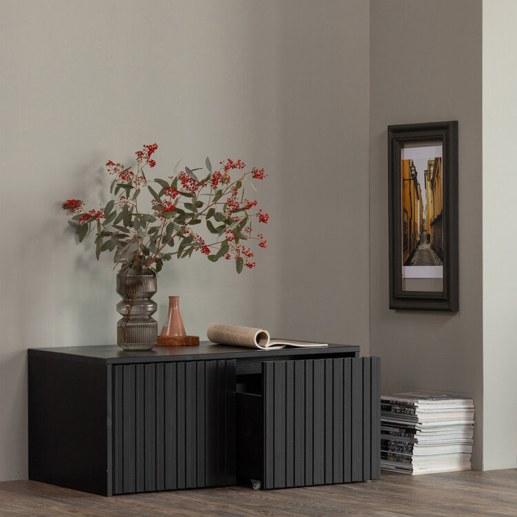 WOOOD. Woood | New Gravure kistbank zwart