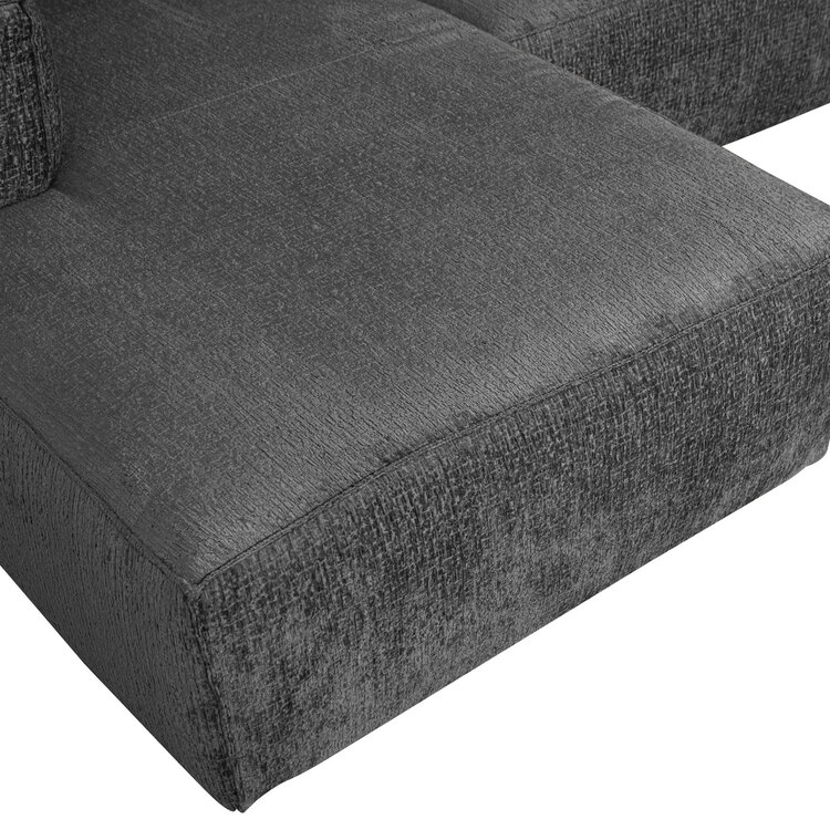 WOOOD. Woood | Bean hoekbank links structure velvet cloud sky