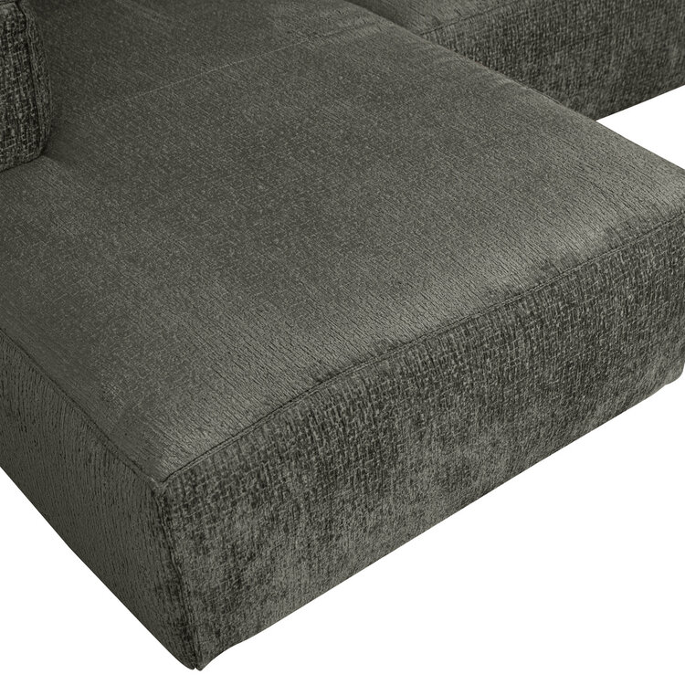 WOOOD. Woood | Bean hoekbank links structure velvet waterplant