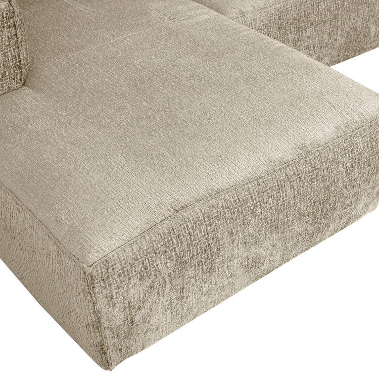 WOOOD. Woood | Bean hoekbank links structure velvet buttermilk