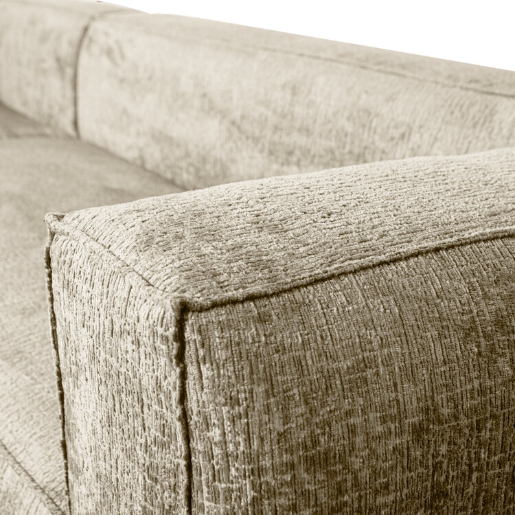 WOOOD. Woood | Bean hoekbank links structure velvet buttermilk